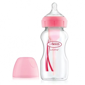 Dr.Brown`s - Шише  Wide-Neck Options+ 270 ml Розово